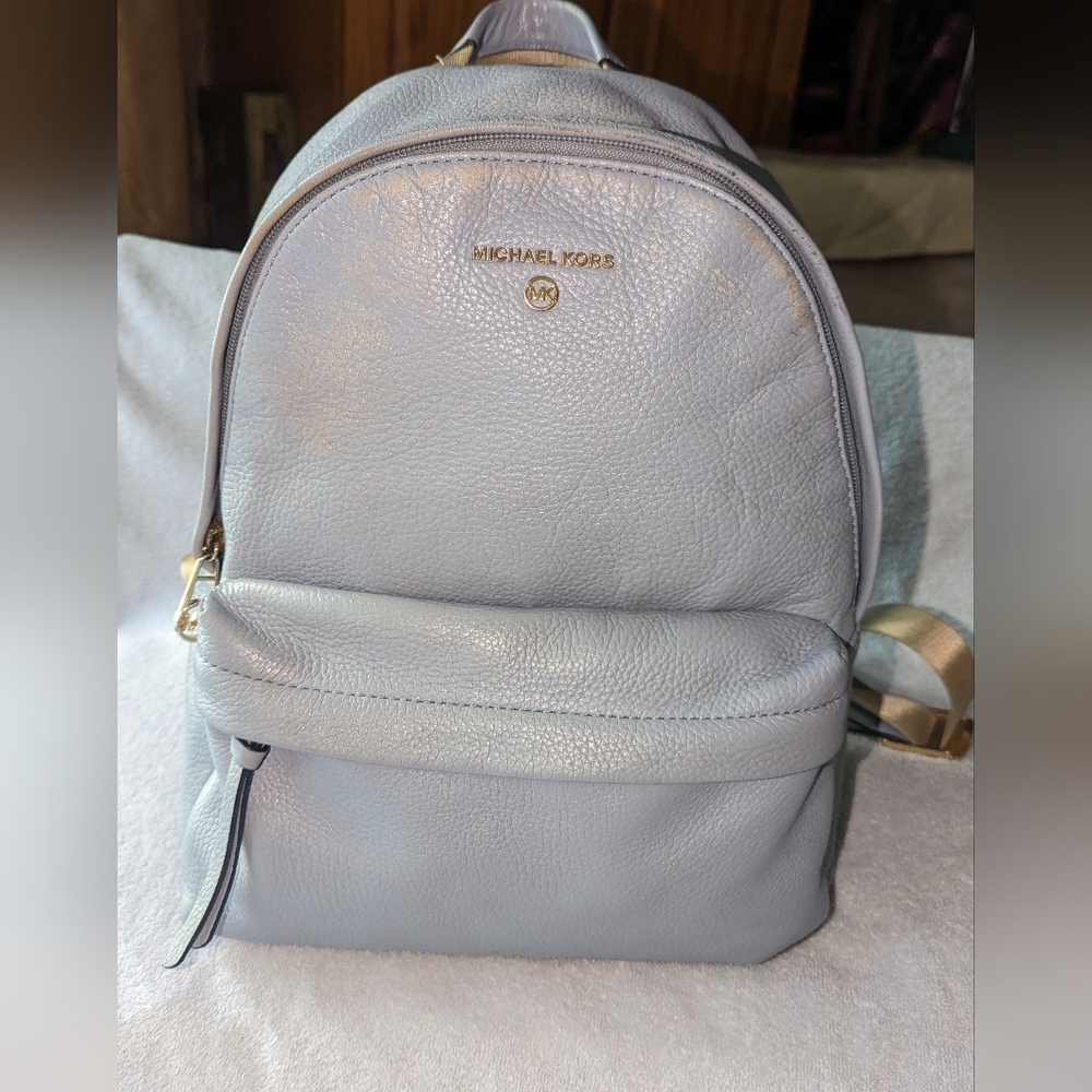 Michael Kors Slater Pebbled Leather Backpack.